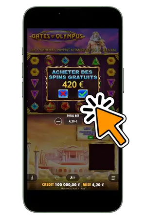 Si vous le souhaitez, achetez des tours bonus Gates of Olympus